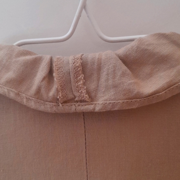 New York & Company Ruffled Linen Zip Front Jacket - Picture 7 of 9